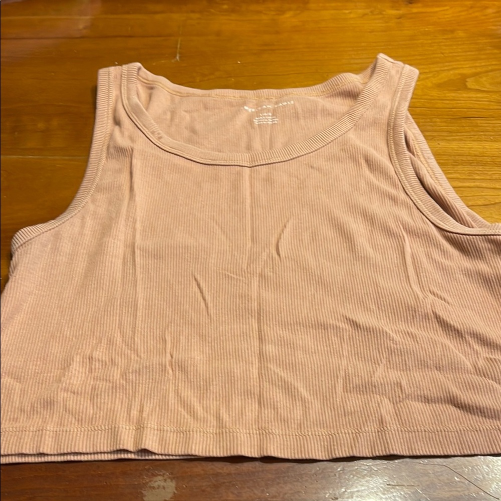 American Eagle Outfitters Pink Relaxed Crop Tank
